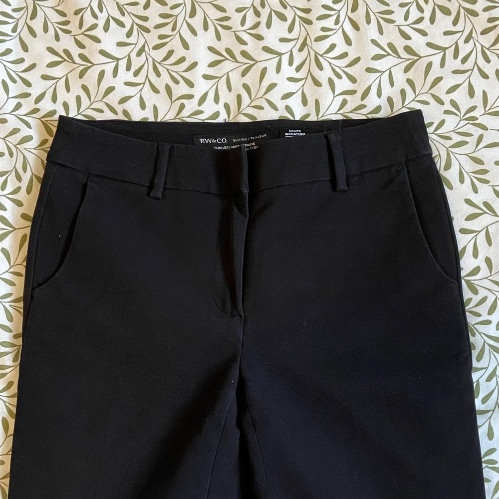 RW&CO. Black Slim Fit Trousers